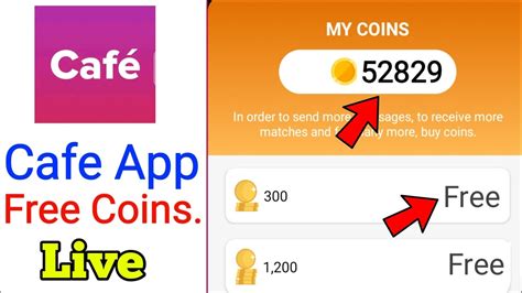 how to get free coins on cafe dating app